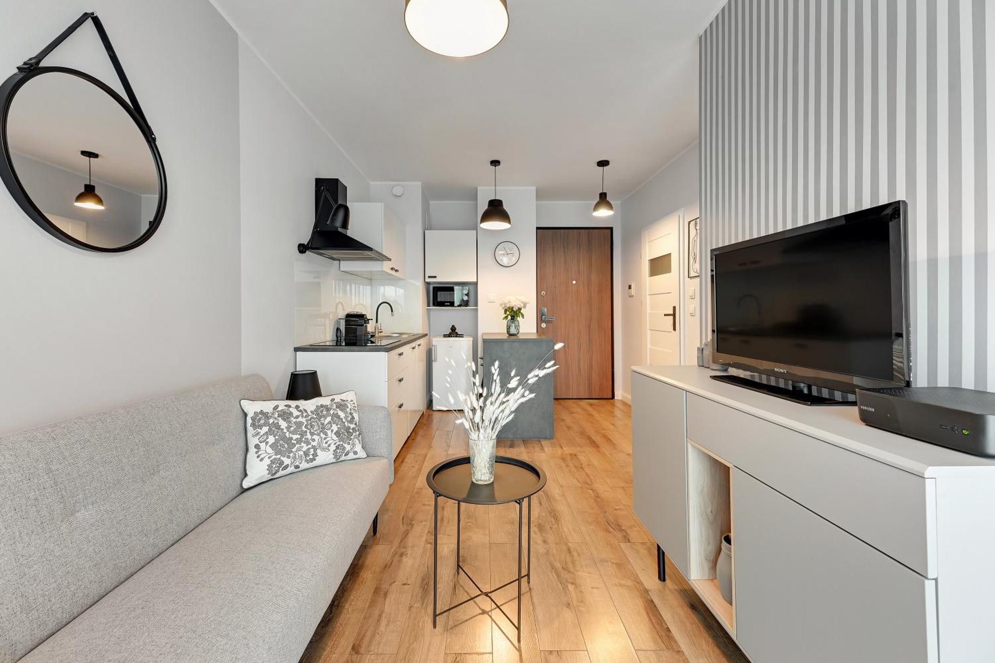 Nadmotlawie Riverside & Gym By Downtown Apartments グダニスク 部屋 写真